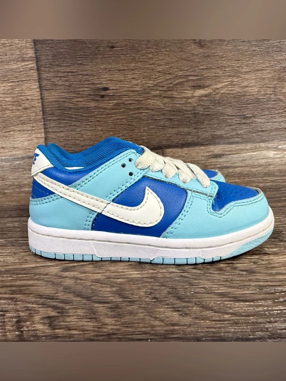 Nike Dunk Low Retro QS (TD) Argon Toddler Size 8C Blue Shoes Sneakers